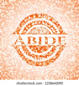 Abide orange mosaic emblem