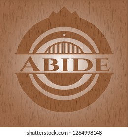 Abide realistic wooden emblem