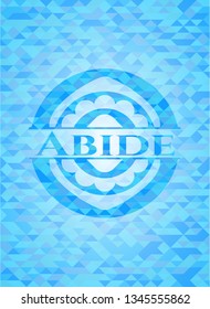 Abide sky blue mosaic emblem