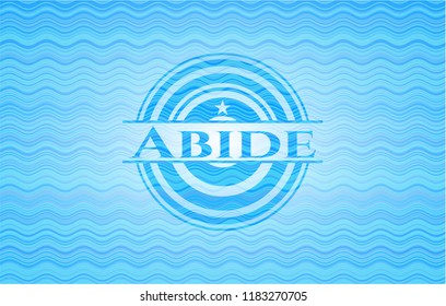 Abide water emblem background.