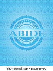 Abide water wave concept style emblem. Vector Illustration. Detailed.