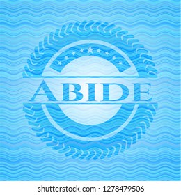 Abide water wave emblem.