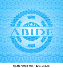 Abide water wavec oncept emblem.