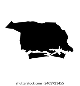 Abidjan map, administrative division of Ivory Coast. Vector illustration.