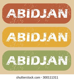 Abidjan on colored background