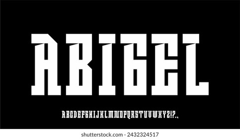 ABIGEL WESTERN FONT VECTOR LONG TYPEFACE EDITABLE