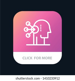 Abilities, Assortment, Concentration, Human Mobile App Button. Android and IOS Line Version