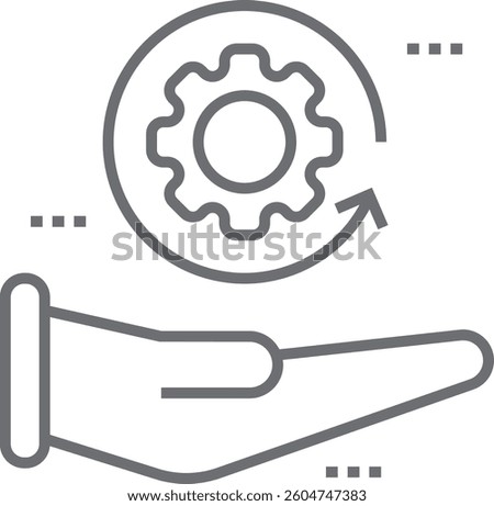 Abilities crisis management icon with black outline style. master, assertiveness, candidate, set, team, personal, trait. Vector Illustration