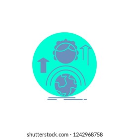 abilities, development, Female, global, online Glyph Icon.