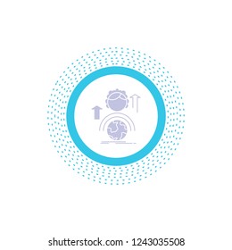 abilities, development, Female, global, online Glyph Icon. Vector isolated illustration