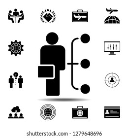 abilities, employee icon. Simple glyph vector element of Business global icons set for UI and UX, website or mobile application