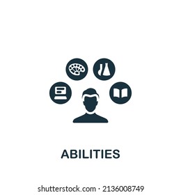 Abilities icon. Monochrome simple icon for templates, web design and infographics