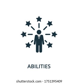 Abilities icon from reputation management collection. Simple line element abilities symbol for templates, web design and infographics.