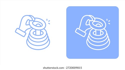 Línea de habilidadesIlustración de icono de color de dos tonos y fondo contrastante