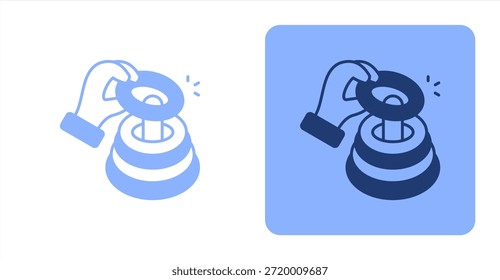 Mezcla de habilidadesIlustración de icono de fondo de color y contraste de dos tonos