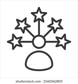Abilities Outline Icon Vector Illustration