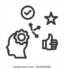 Abilities Outline Icon Vector Illustration