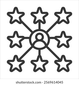 Abilities Outline Icon Vector Illustration
