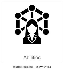 Abilities and skills icon concept