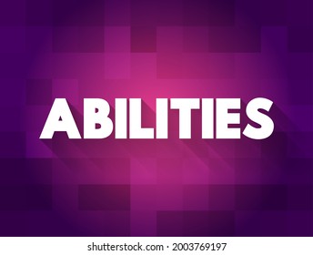 Abilities text quote, concept background