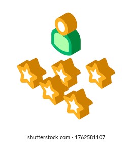 Ability Assessment Human Talent Icon Vector isometric sign. color isolated symbol illustration