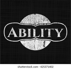 Ability with chalkboard texture