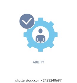 ability concept line icon. Simple element illustration. ability concept outline symbol design.