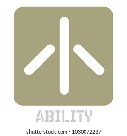 Ability conceptual graphic icon. Design language element, graphic sign.