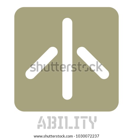 Ability conceptual graphic icon. Design language element, graphic sign.