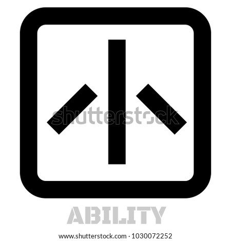 Ability conceptual graphic icon. Design language element, graphic sign.