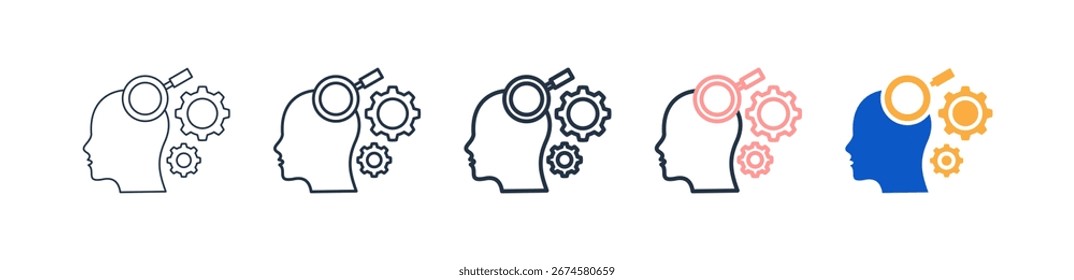 Ability different style icons set vector illustration.