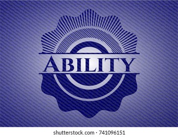 Ability emblem with denim texture