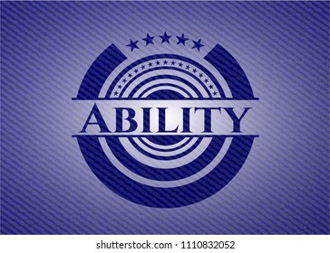  Ability emblem with jean background