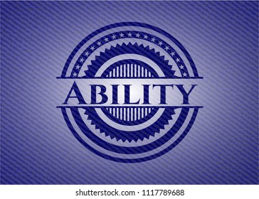 Ability emblem with jean high quality background