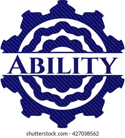 Ability emblem with jean high quality background