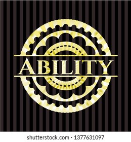 Ability gold emblem or badge