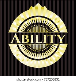Ability gold shiny badge