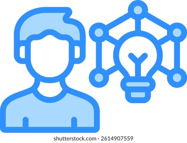 Ability Icon Blue Color Vector Illustration