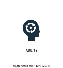 ability icon. Simple element illustration. ability concept symbol design. Can be used for web and mobile.