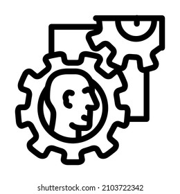 ability leader line icon vector. ability leader sign. isolated contour symbol black illustration