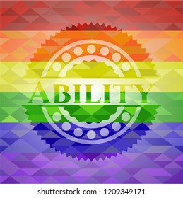 Ability lgbt colors emblem 