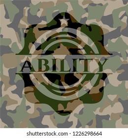 Ability on camo pattern