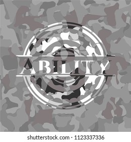 Ability on grey camo texture