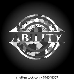 Ability on grey camo texture