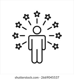 Ilustración vectorial de icono de esquema de habilidad
