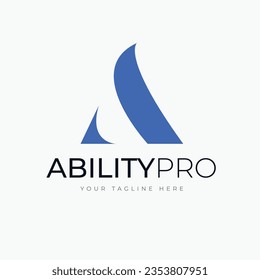 Ability Pro logo design template with Letter A concept