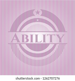 Ability retro pink emblem