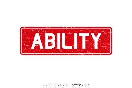ABILITY. Rubber Stamp with red color have porous and rough on white background. For make a mark or design your product using a stamp or seal. Easy to change color.