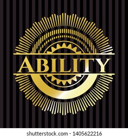 Ability shiny emblem. Vector Illustration. Detailed.