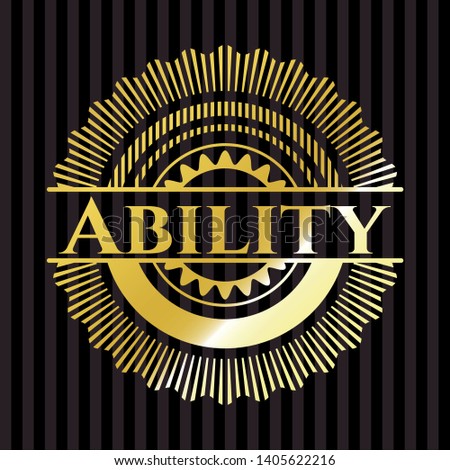 Ability shiny emblem. Vector Illustration. Detailed.